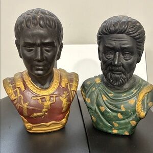 Classic Roman Bust Set - Black, Gold, Red, Green